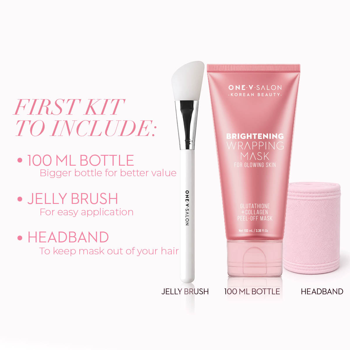 Brightening Wrapping Peel-Off Mask with Collagen | 100ml Kit face mask ONE V SALON