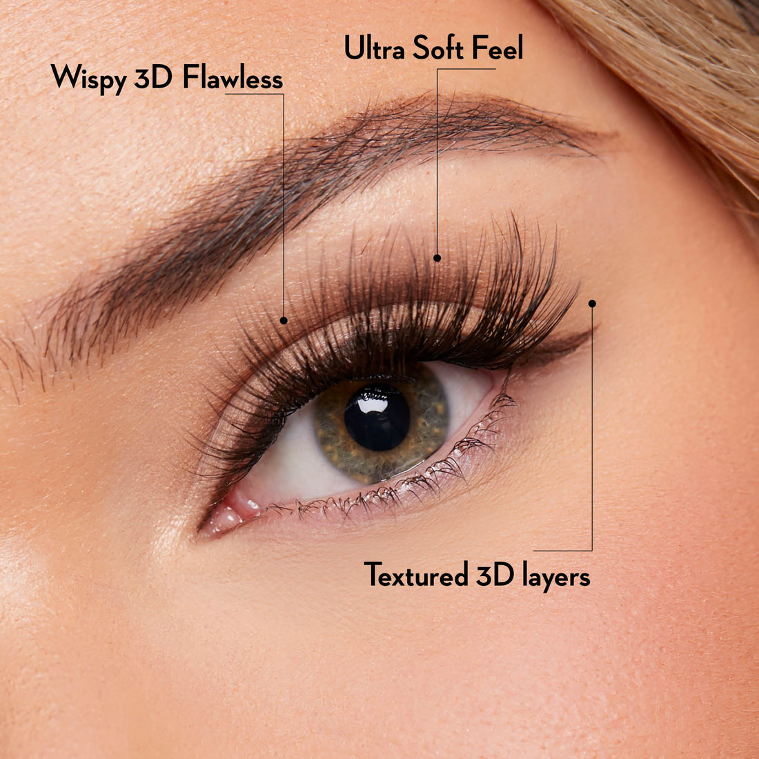 Luxe 3D Flawless -Glam Volume - 154 DIY Cluster Lashes with Bond & Seal Kit False Eyelashes ONE V SALON