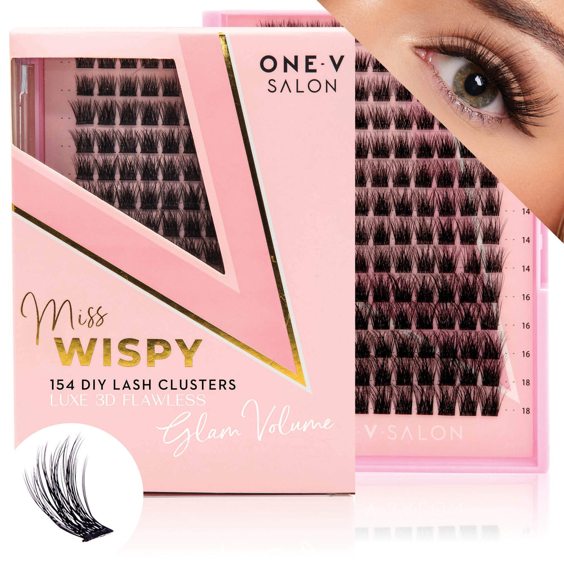 Luxe 3D Flawless -Glam Volume - 154 DIY Cluster Lashes False Eyelashes LASH V   