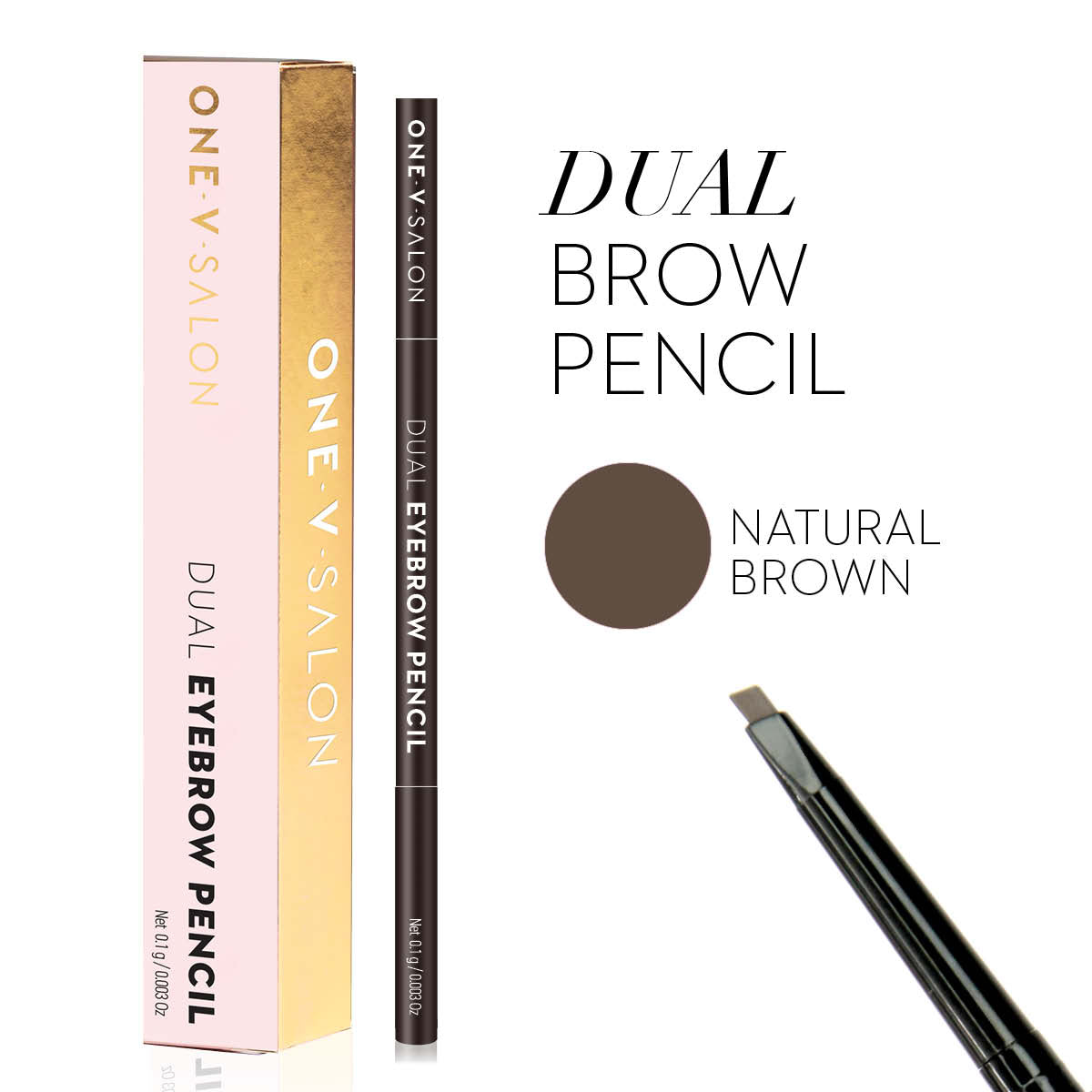 Brow Pencil Eyebrow Enhancers ONE V SALON Natural Brown