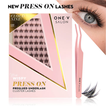 Cloud 9 Animate Press-On Pre-glued Cluster Lashes & Applicator False Eyelashes ONE V SALON