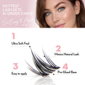 Cloud 9 Animate Wispy Press-On Pre-Glued Cluster Lashes False Eyelashes ONE V SALON