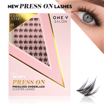 Cloud 9 Animate Wispy Press-On Pre-Glued Cluster Lashes False Eyelashes ONE V SALON