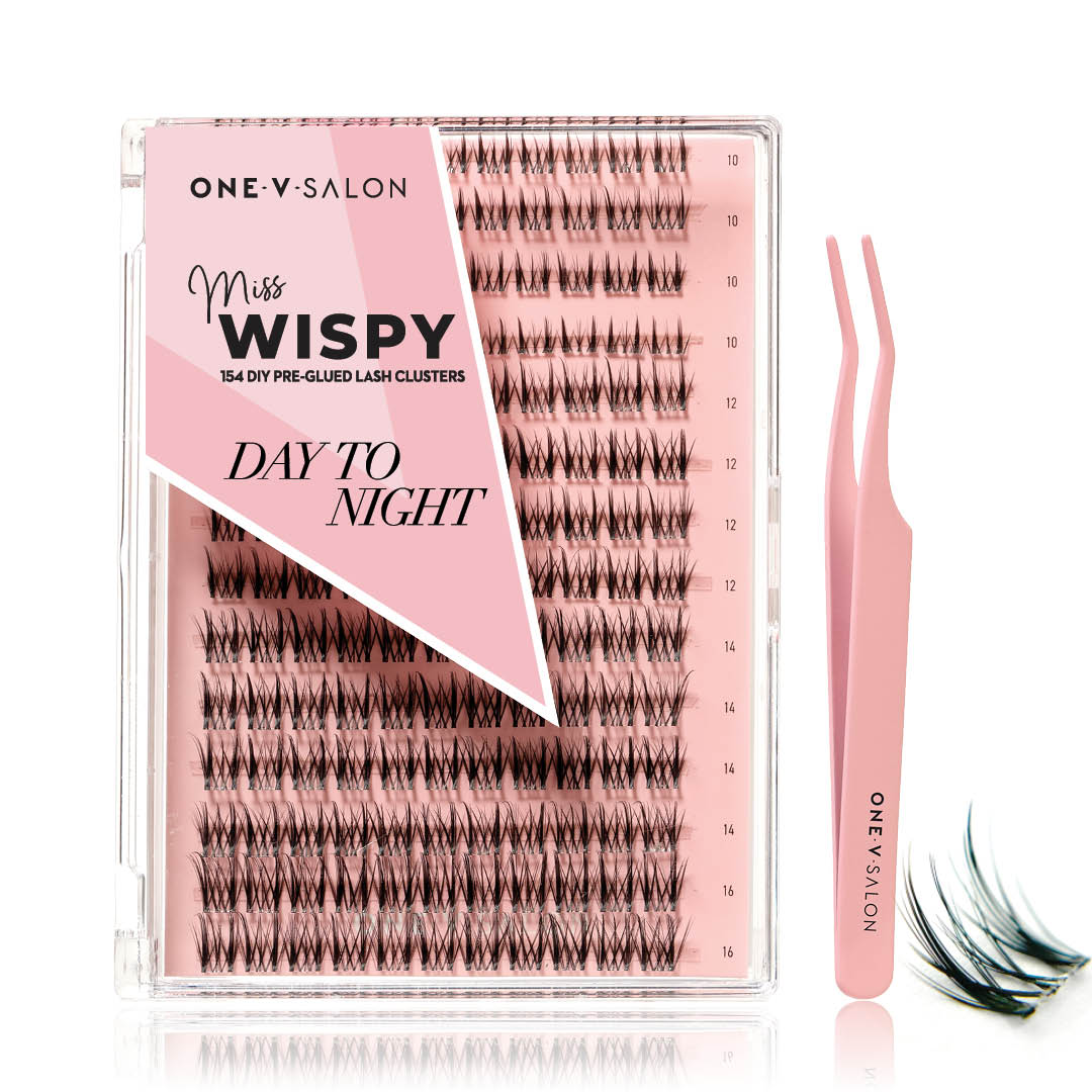 Day to Night Press On Pre-glued Under-lashes Cluster Lashes & Applicator False Eyelashes ONE V SALON