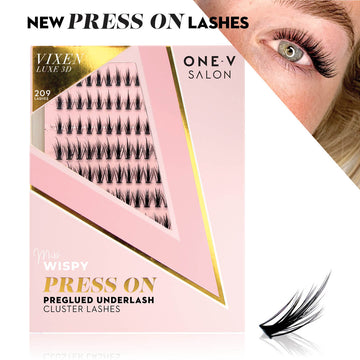 Vixen Press On Preglued Under-lashes Cluster Lashes False Eyelashes ONE V SALON