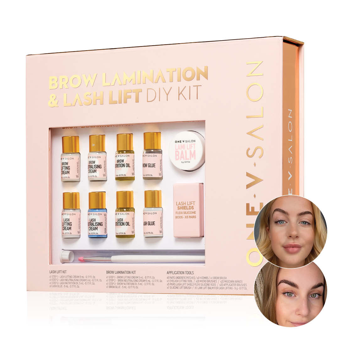 DIY Brow Lamination & Lash Lift Kit Eyebrow Enhancers ONE V SALON
