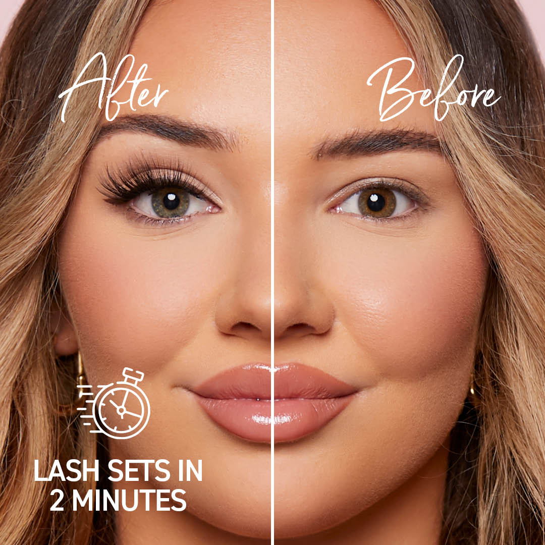 Glam Volume Press On Pre-glued Under-lashes Cluster Lashes & Applicator False Eyelashes ONE V SALON