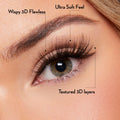 Glam Volume Press On Pre-glued Under-lashes Cluster Lashes & Applicator False Eyelashes ONE V SALON