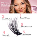 Glam Volume Press On Pre-glued Under-lashes Cluster Lashes & Applicator False Eyelashes ONE V SALON