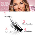 Vixen Press On Pre-glued Under-lashes Cluster Lashes & Applicator False Eyelashes ONE V SALON