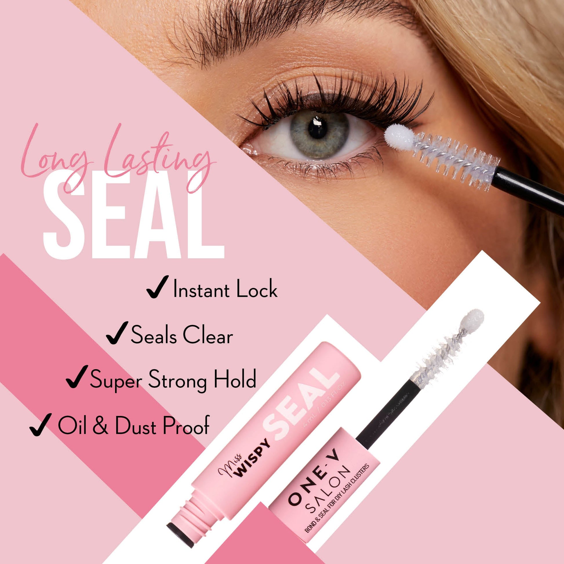 Miss Wispy Cluster Lashes - Bond & Seal False Eyelash Adhesive One V Salon