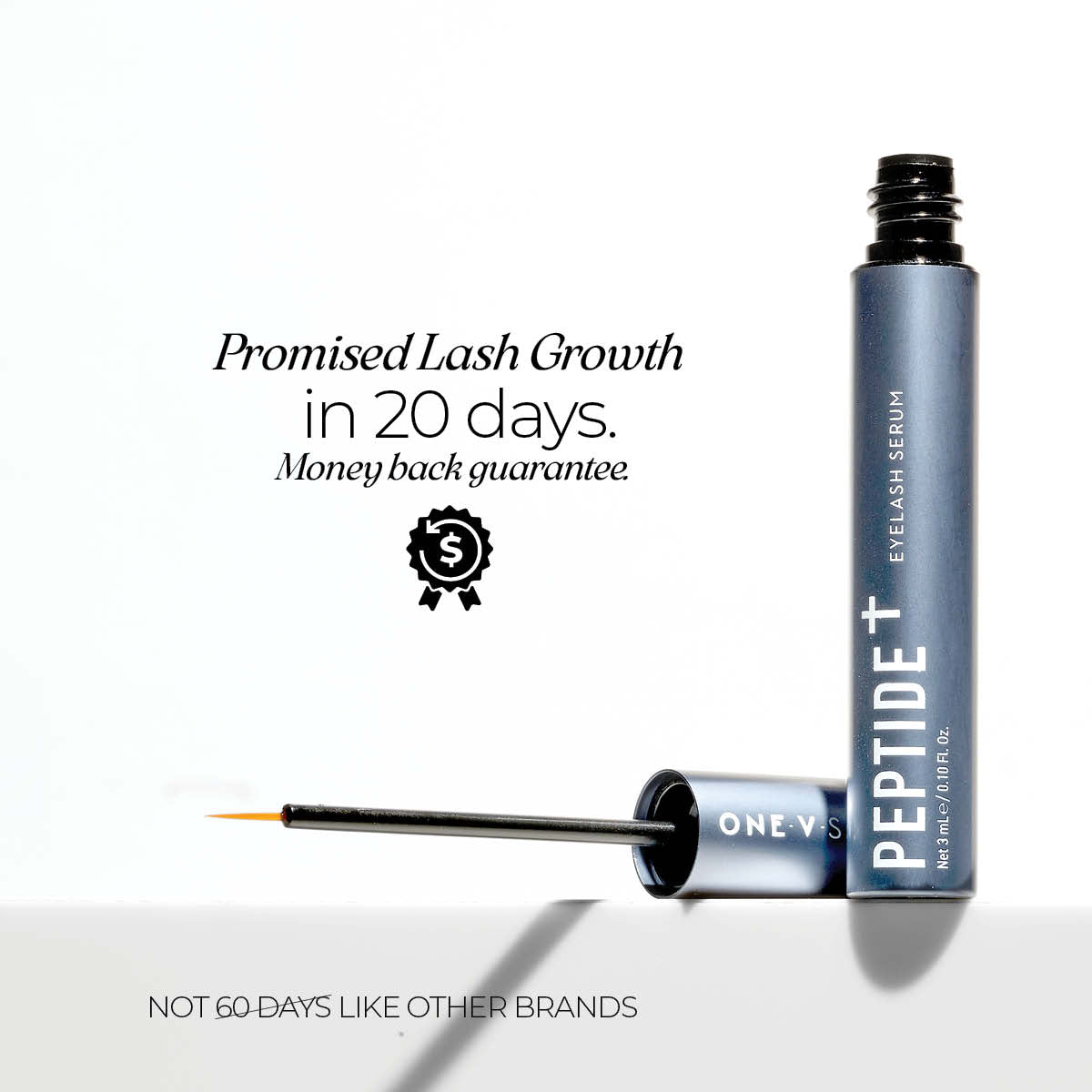 Peptide + Eyelash Growth Serum - Natural Lash Enhancer Lash & Brow Growth Treatments ONE V SALON