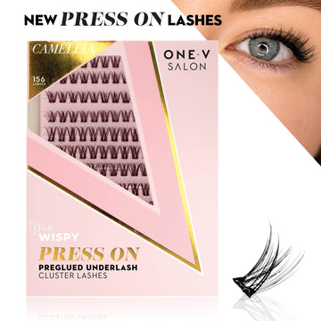 Camellia Wispy Press-On Pre-Glued Cluster Lashes False Eyelashes ONE V SALON