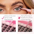 Camellia Wispy Press-On Pre-glued Cluster Lashes & Applicator False Eyelashes ONE V SALON
