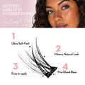 Camellia Wispy Press-On Pre-glued Cluster Lashes & Applicator False Eyelashes ONE V SALON
