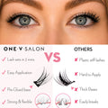 Camellia Wispy Press-On Pre-glued Cluster Lashes & Applicator False Eyelashes ONE V SALON