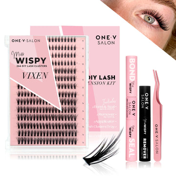 Miss Wispy Cluster Lashes - Vixen Complete Kit False Eyelashes ONE V SALON