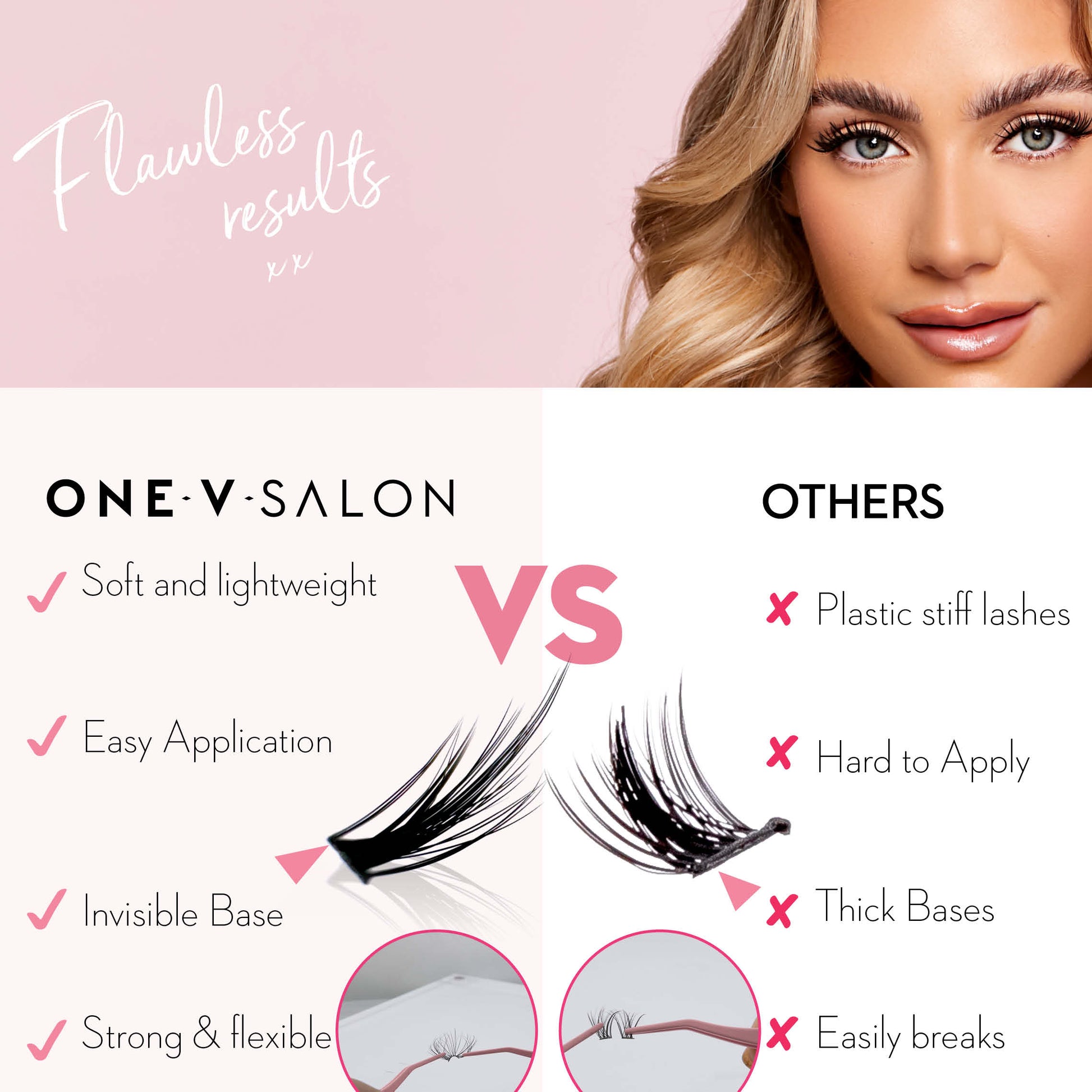 Miss Wispy Cluster Lashes - Vixen Complete Kit False Eyelashes ONE V SALON