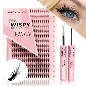 Miss Wispy Cluster Lashes - Vixen Wisp With Bond and Seal Kit False Eyelashes ONE V SALON