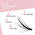 Miss Wispy Cluster Lashes - Petite Vixen Wisp with Bond and Seal Kit False Eyelashes ONE V SALON