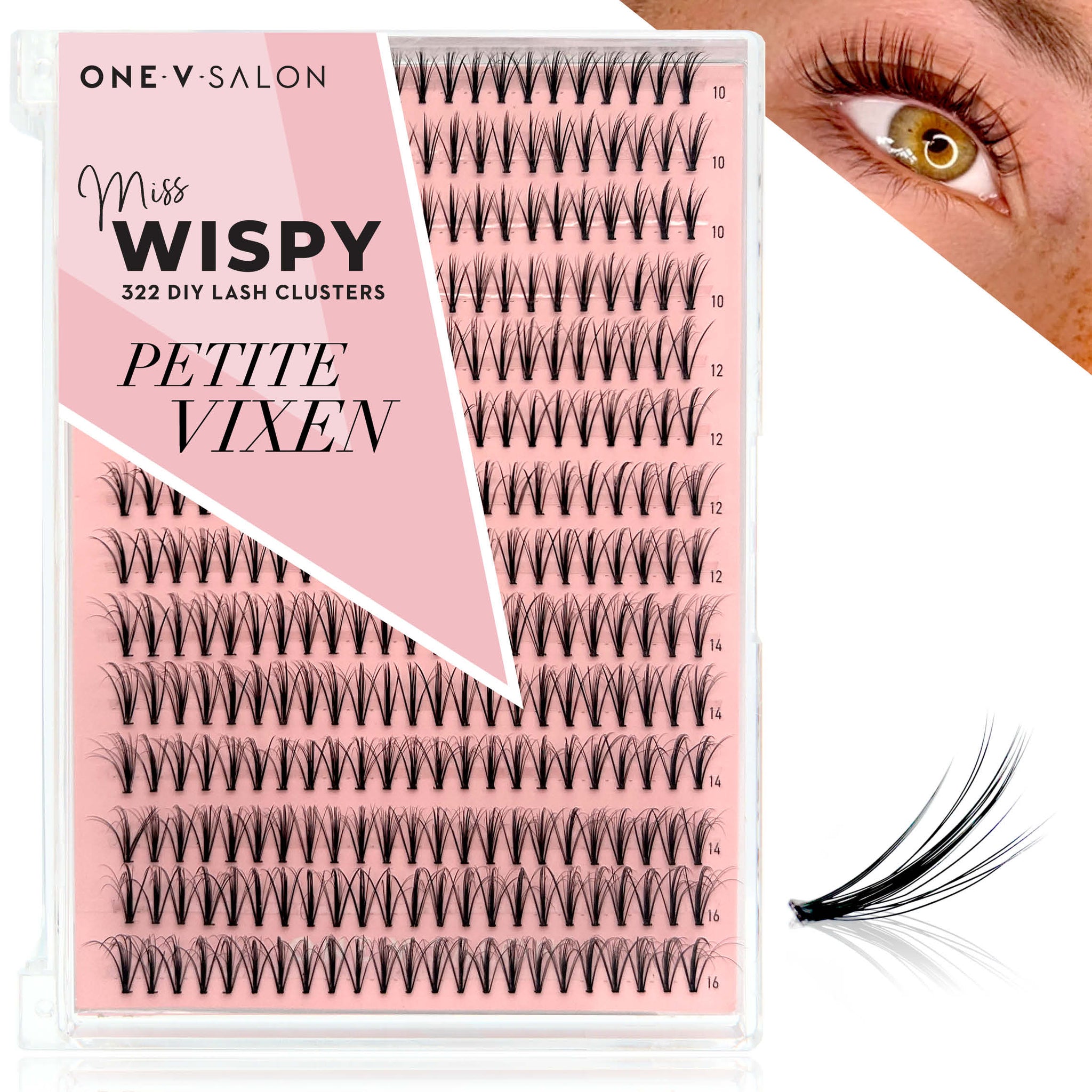 Miss Wispy Cluster lashes - Petite Vixen - 322 cluster lashes False Eyelashes ONE V SALON