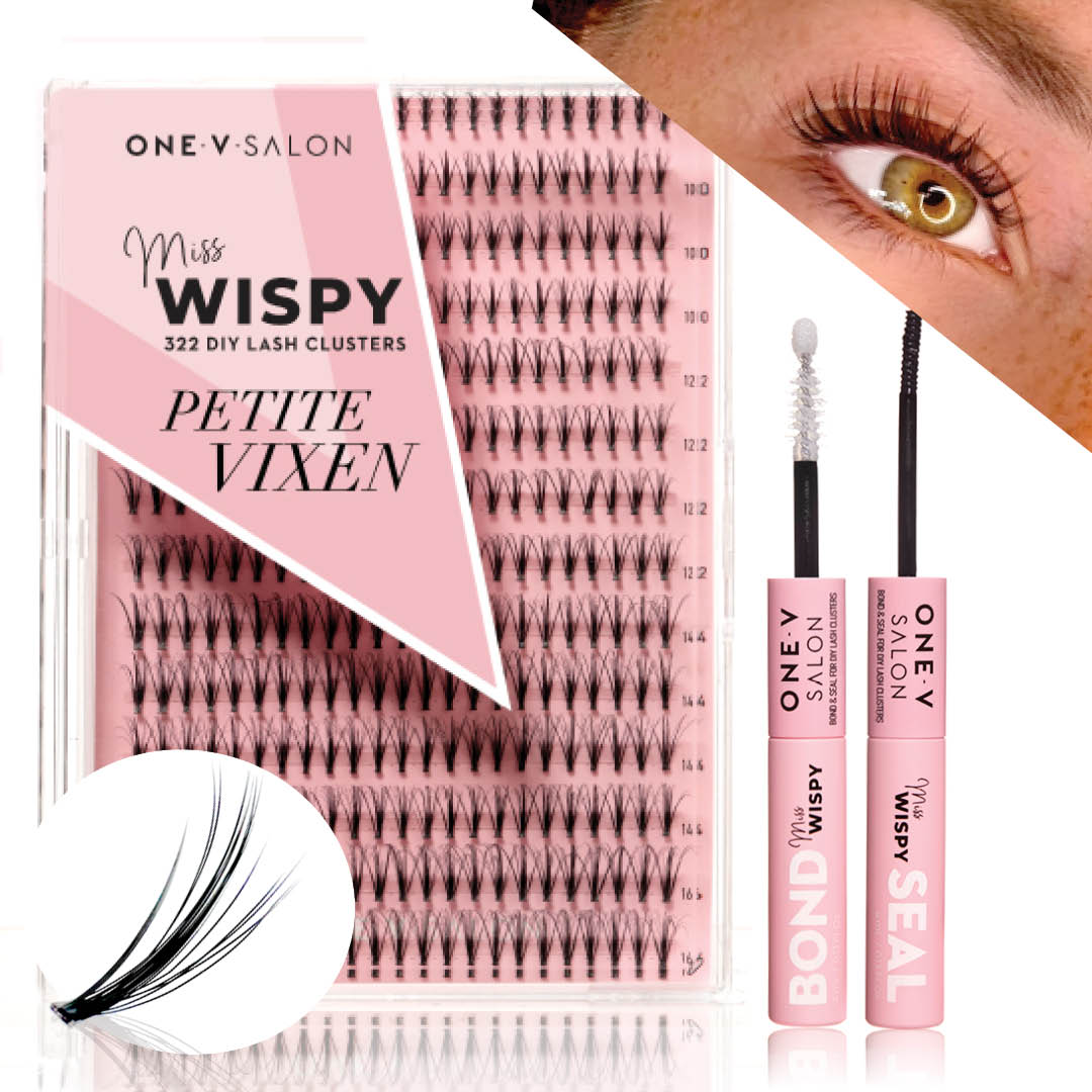 Miss Wispy Cluster Lashes - Petite Vixen Wisp with Bond and Seal Kit False Eyelashes ONE V SALON