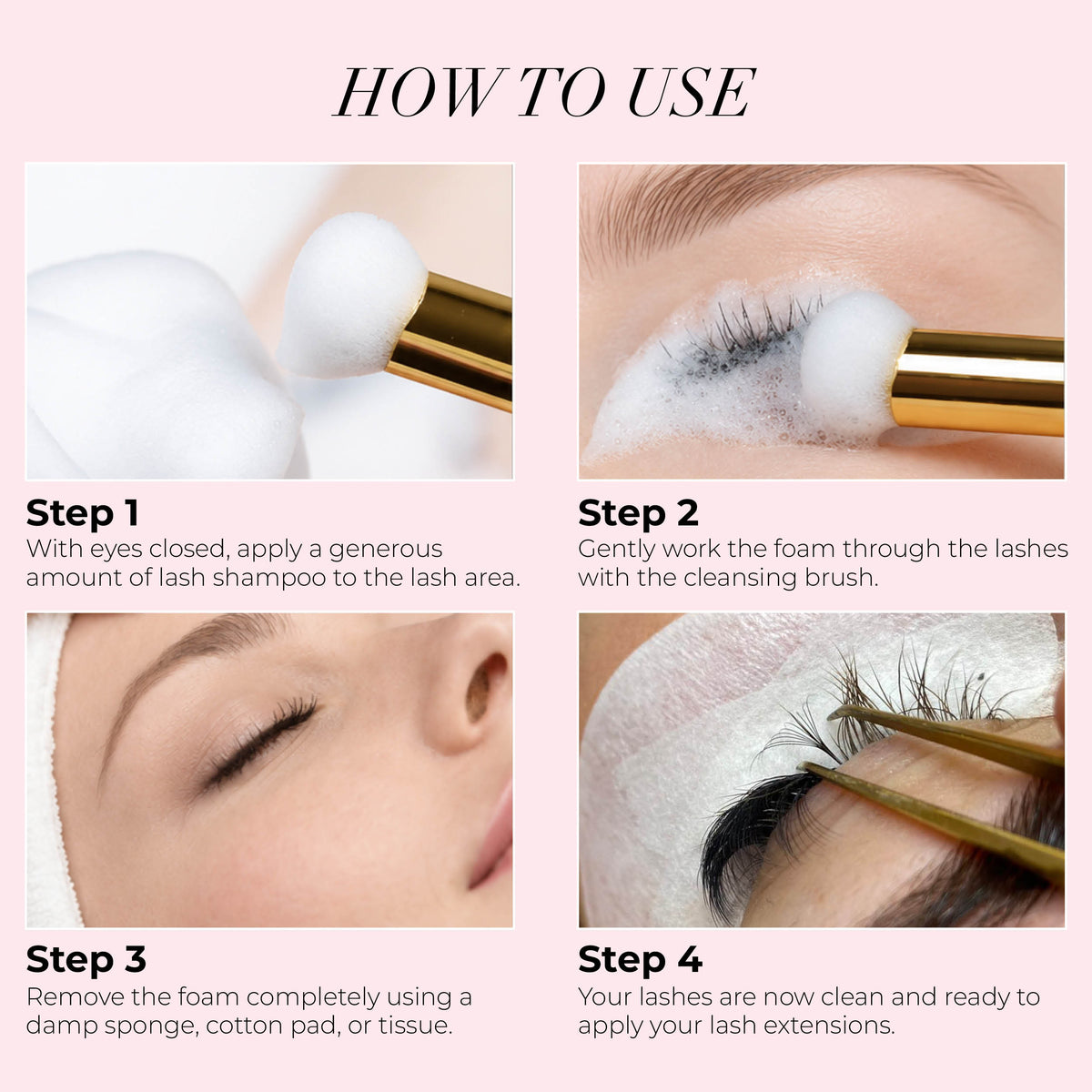 Lash Foam Cleanser Kit False Eyelash Accessories One V Salon