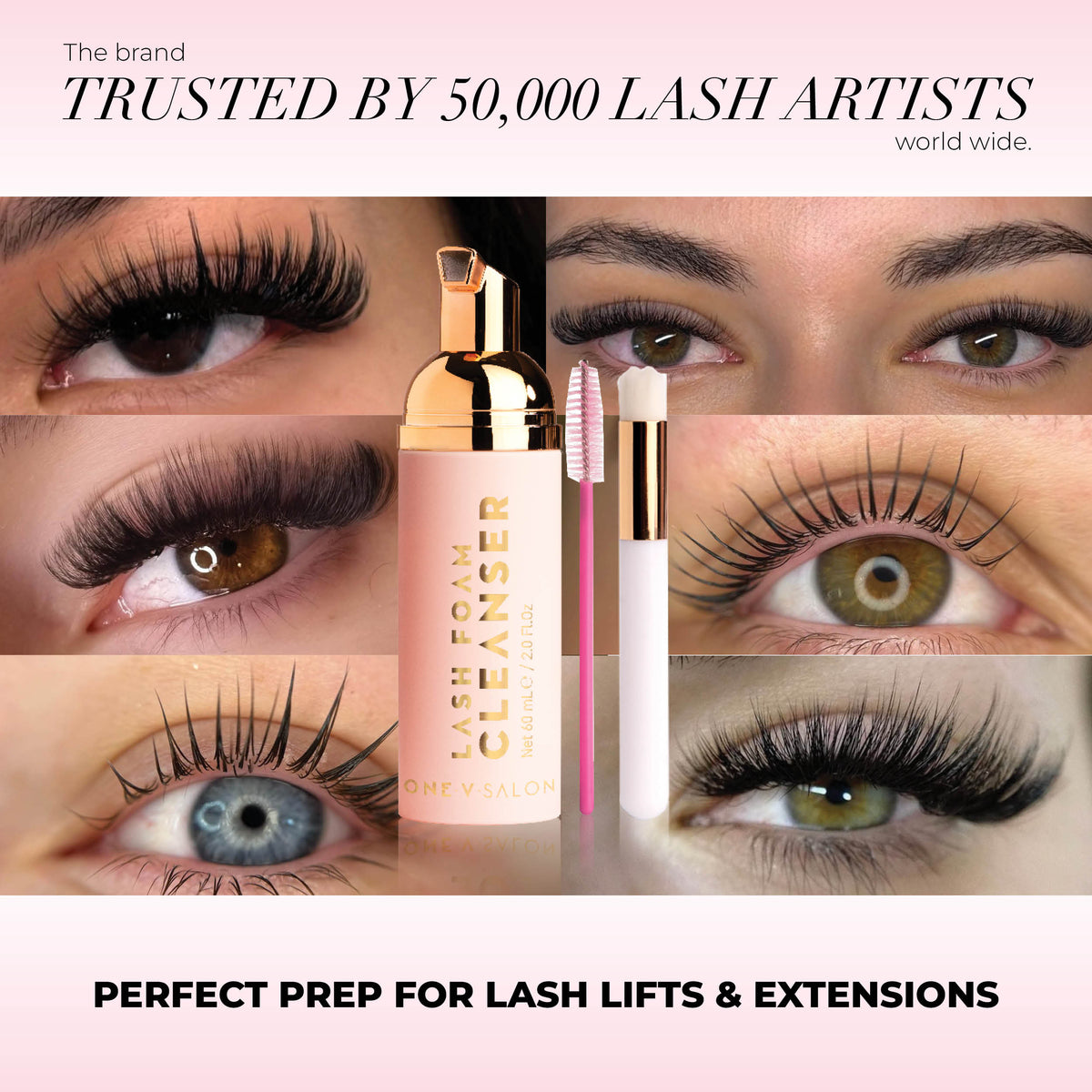 Lash Foam Cleanser Kit False Eyelash Accessories One V Salon
