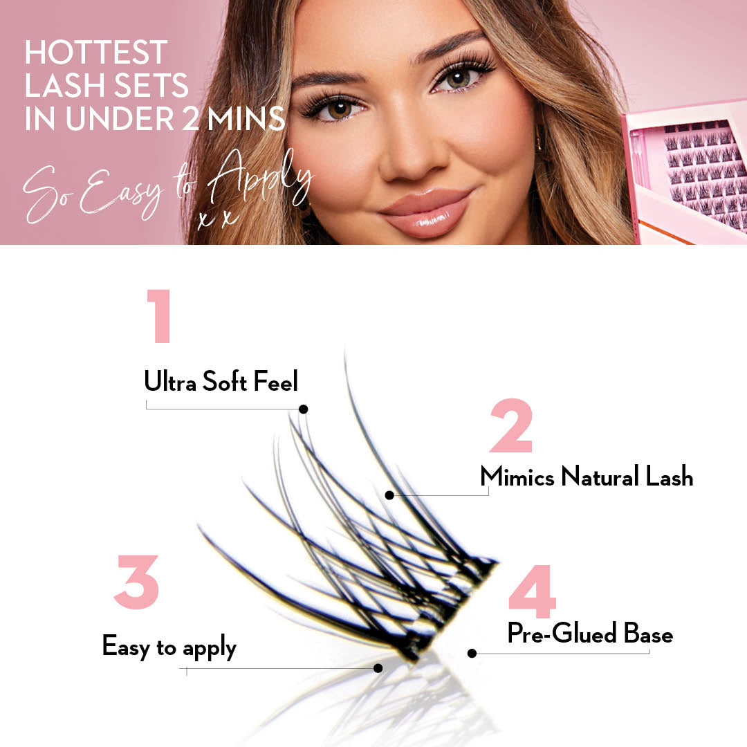 Angel Lift On Pre-glued Under-lashes Cluster Lashes & Applicator False Eyelashes ONE V SALON