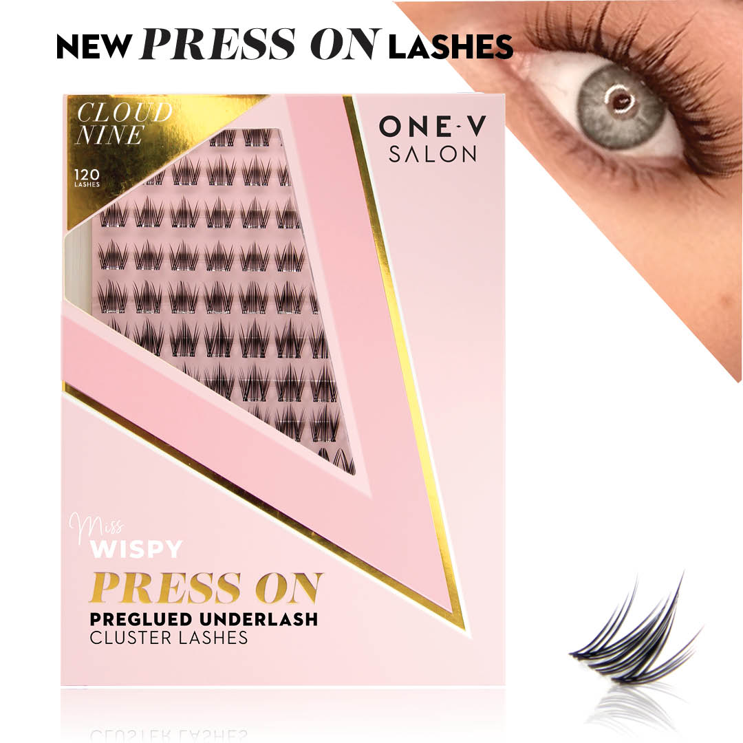 Cloud 9 Press On Preglued Under-lashes Cluster Lashes False Eyelashes ONE V SALON