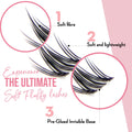 Cloud 9 Press On Pre-glued Under-lashes Cluster Lashes & Applicator False Eyelashes ONE V SALON