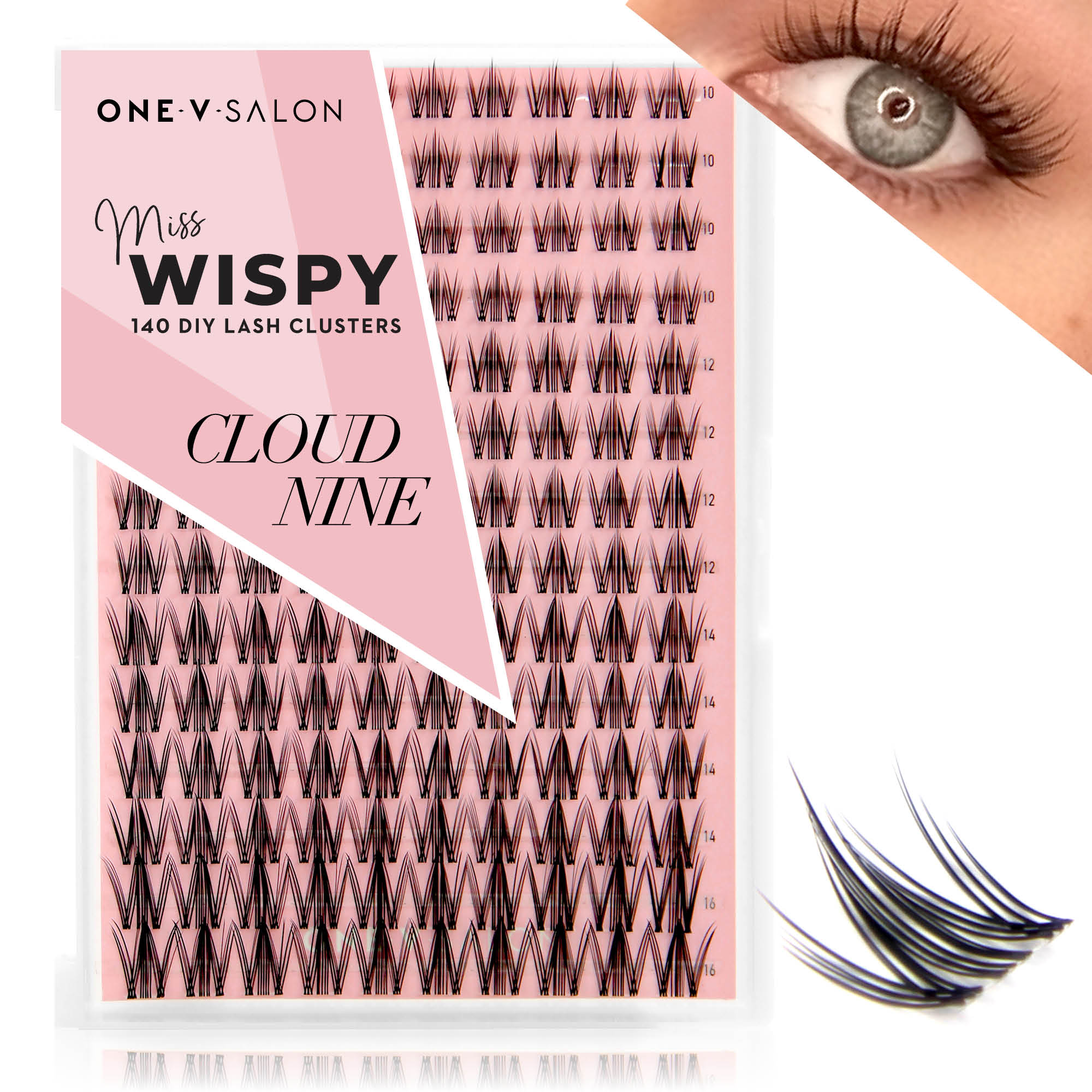 Miss Wispy Cluster Lashes - Cloud 9 - 140 DIY Cluster lashes False Eyelashes ONE V SALON