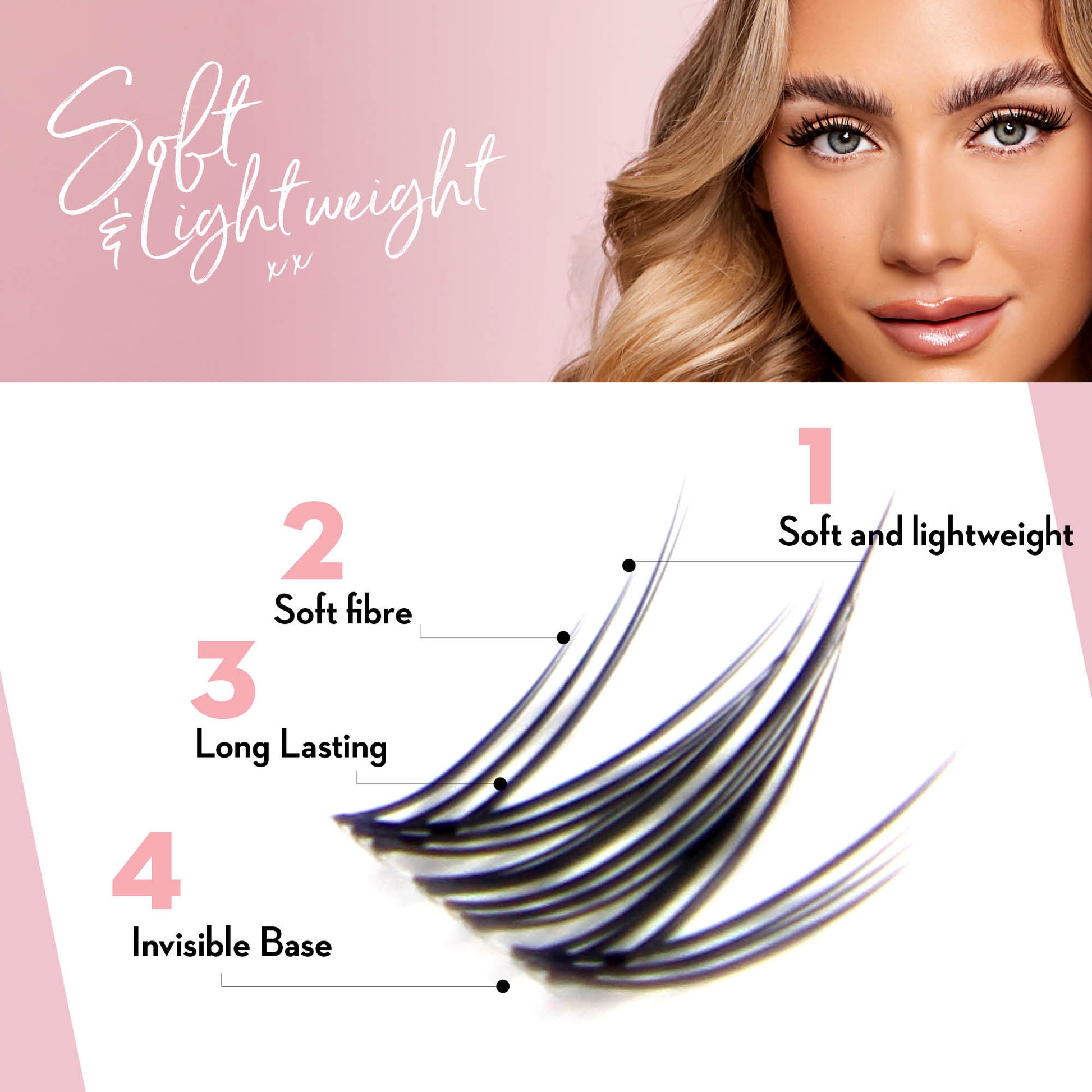 Miss Wispy Cluster Lashes - Cloud 9 - 140 DIY Cluster lashes Complete Kit False Eyelashes ONE V SALON