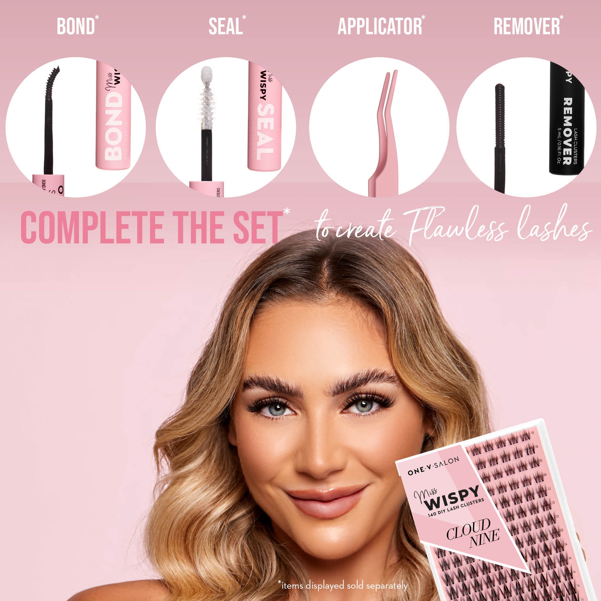 Miss Wispy Cluster Lashes - Cloud 9 - 140 DIY Cluster lashes False Eyelashes ONE V SALON